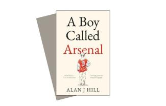 The front of a book called A Boy Called Arsenal, which features an illustrated boy's back. The boy is wearing a football shirt.